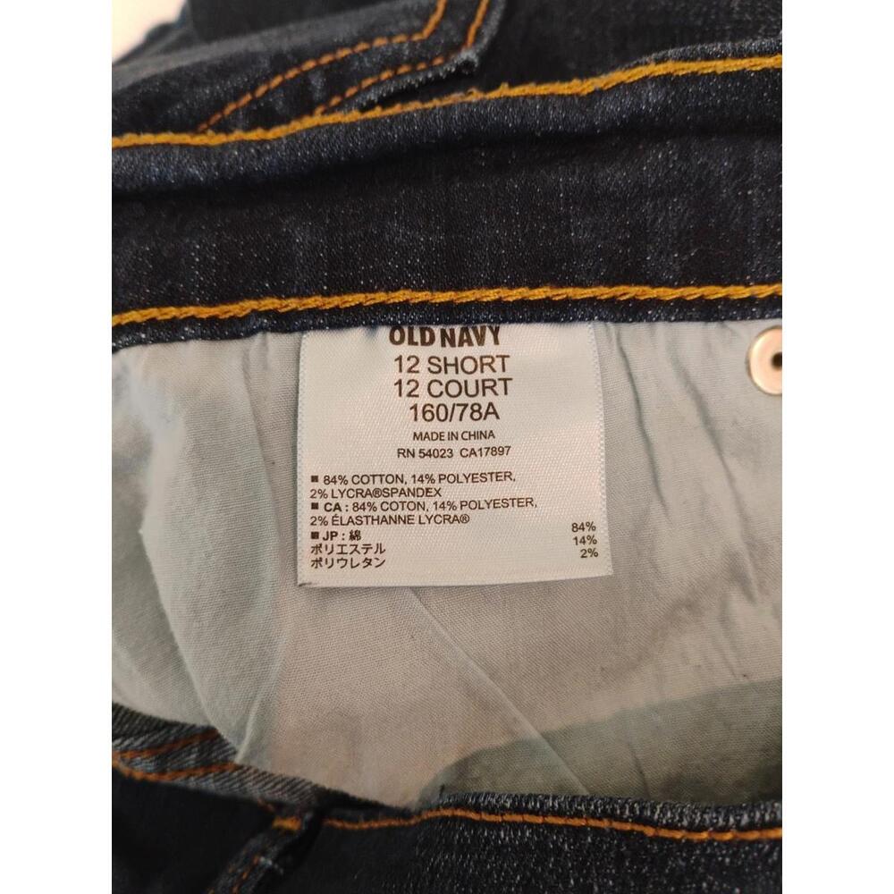 Old Navy The Sweetheart Stretch Skinny Jeans Mid-Rise Dark Wash Women 12 Short - Picture 5 of 6